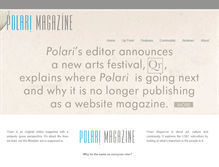 Tablet Screenshot of polarimagazine.com
